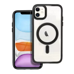  iPhone 11 készülékhez Color Edge Mag Cover tok, MagSafe-kompatibilis, fekete