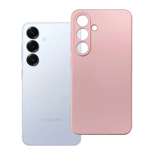 Samsung S25 készülékhez tok metálrózsaszín