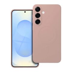   Silicone Mag Cover MagSafe-kompatibilis tok Samsung S25 Plus készülékhez, rózsaszín