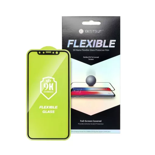 Bestsuit Flexible Hybrid Glass 5D kijelzővédő Apple iPhone 14 Pro készülékhez fekete
