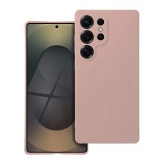   Szilikon MagSafe-kompatibilis tok Samsung S25 Ultra készülékhez, rózsaszín