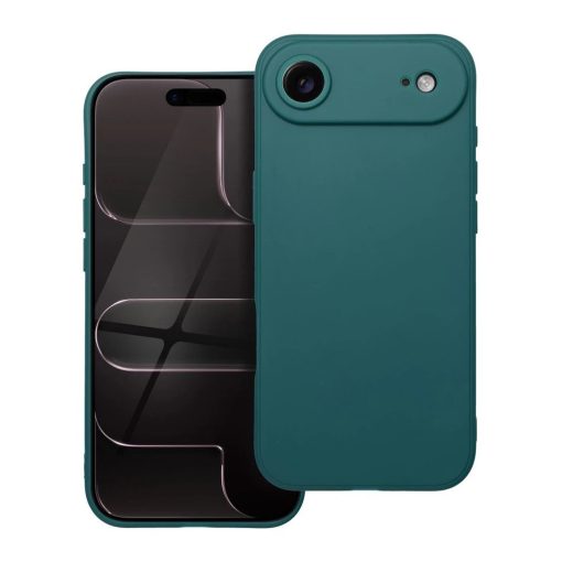 iPhone 17 Air készülékhez matt tok sötétzöld