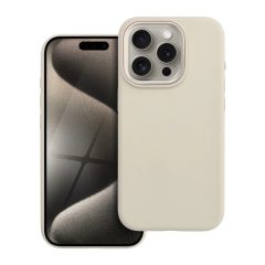   Forcell F-Protect Frame Premium tok iPhone 15 Pro készülékhez, MagSafe-kompatibilis, antik fehér