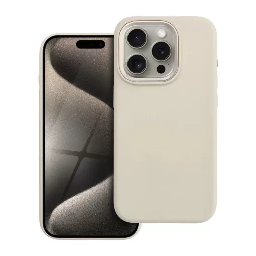 Forcell F-Protect Frame Premium tok iPhone 15 Pro készülékhez, MagSafe-kompatibilis, antik fehér
