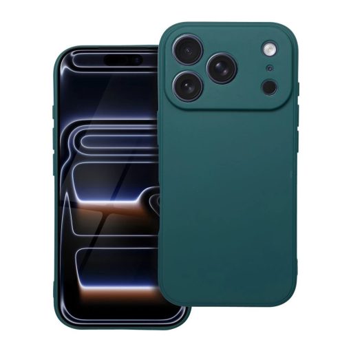 iPhone 17 PRO készülékhez matt tok sötét zöld