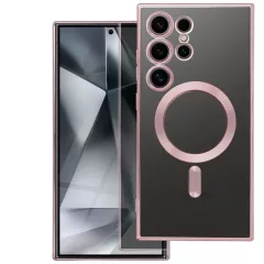   Samsung S24 Ultra készülékhez Electro Mag Cover MagSafe-kompatibilis tok aranyrózsaszín