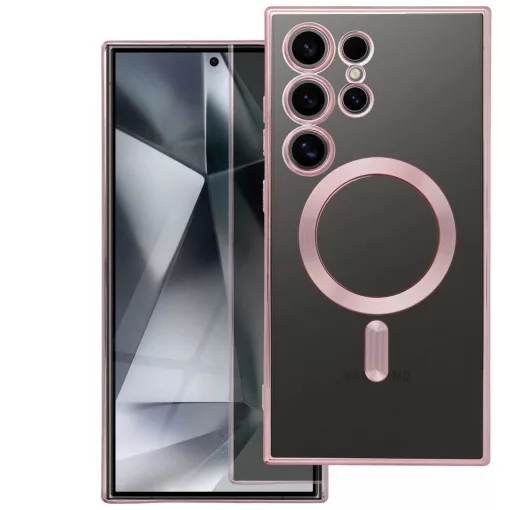 Samsung S24 Ultra készülékhez Electro Mag Cover MagSafe-kompatibilis tok aranyrózsaszín