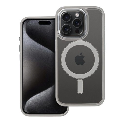 Color Edge Mag Cover tok iPhone 15 Pro készülékhez, MagSafe kompatibilis, titánszürke