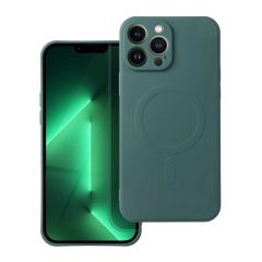   Silicone Mag Cover MagSafe-kompatibilis tok SAMSUNG S25 Plus készülékhez sötétzöld