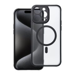   iPhone 15 Pro Max készülékhez Full Matte Mag Cover tok MagSafe-kompatibilis fekete