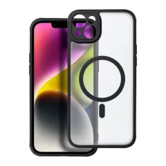   Full Matte Mag Cover tok iPhone 14 PLUS készülékhez, MagSafe kompatibilis, fekete