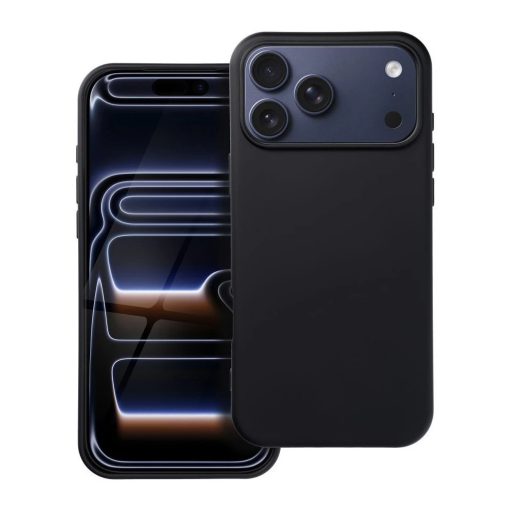 Szilikon tok iPhone 17 Pro Max készülékhez, fekete