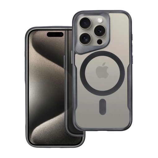 iPhone 15 Pro Max készülékhez Ergofit Newzone MagSafe-kompatibilis tok fekete