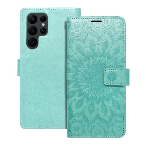 MEZZO füles tok Samsung S22 Ultra készülékhez Mandala zöld
