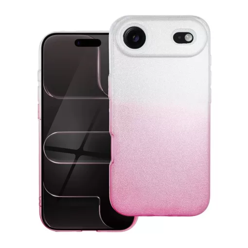 iPhone 17 készülékhez AIR Shining tok átlátszó rózsaszín