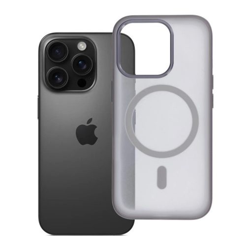 iPhone 16 Pro készülékhez Flexline Mag Cover MagSafe-kompatibilis tok, szürke