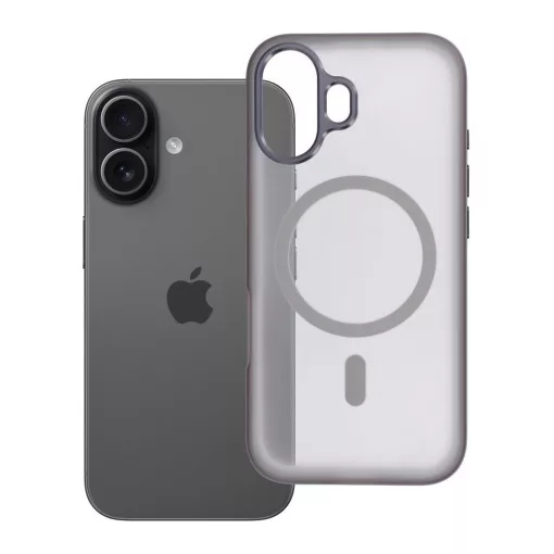 Flexline Mag Cover tok iPhone 17 készülékhez, MagSafe-kompatibilis, szürke