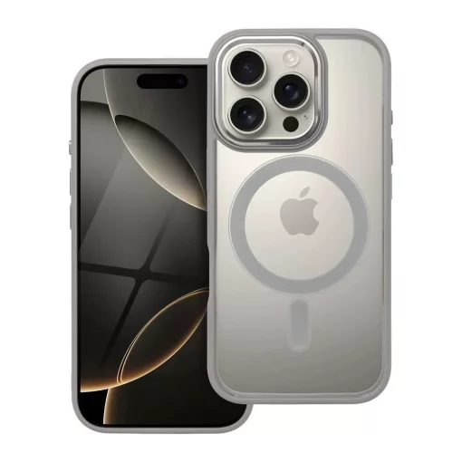iPhone 16 Pro készülékhez Color Edge Mag Cover tok MagSafe-kompatibilis titánszürke