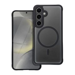   Samsung Galaxy S24 készülékhez Full Matte Mag Cover tok, MagSafe kompatibilis, fekete