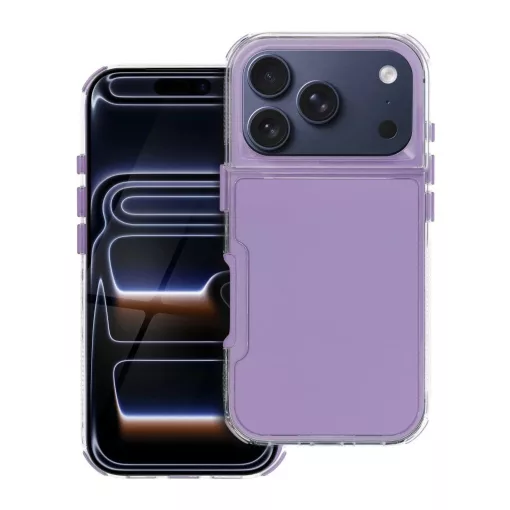 iPhone 17 PRO készülékhez tok Matrix világoslila