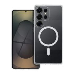   Samsung Galaxy S25 Ultra tok Drop Glue Colorful Ring Mag Cover MagSafe-kompatibilis, fehér