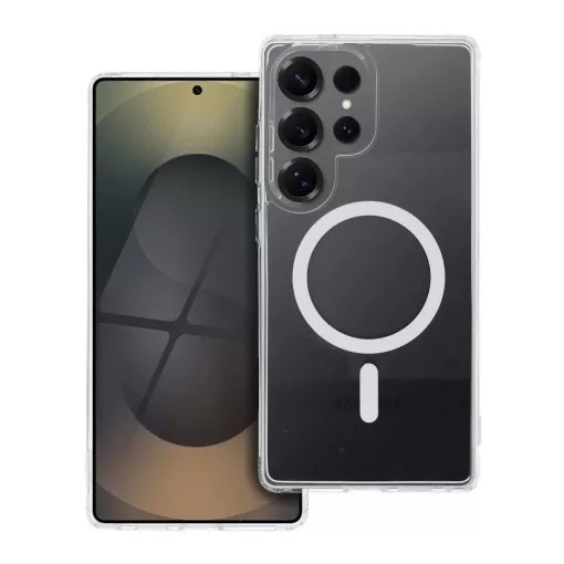 Samsung Galaxy S25 Ultra tok Drop Glue Colorful Ring Mag Cover MagSafe-kompatibilis, fehér