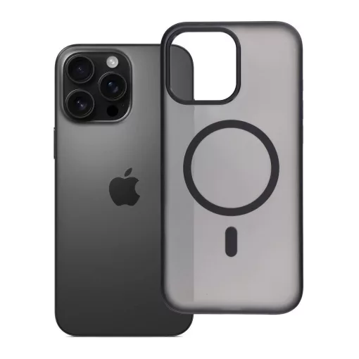 Flexline Mag Cover tok iPhone 16 Pro Max készülékhez, MagSafe-kompatibilis, fekete