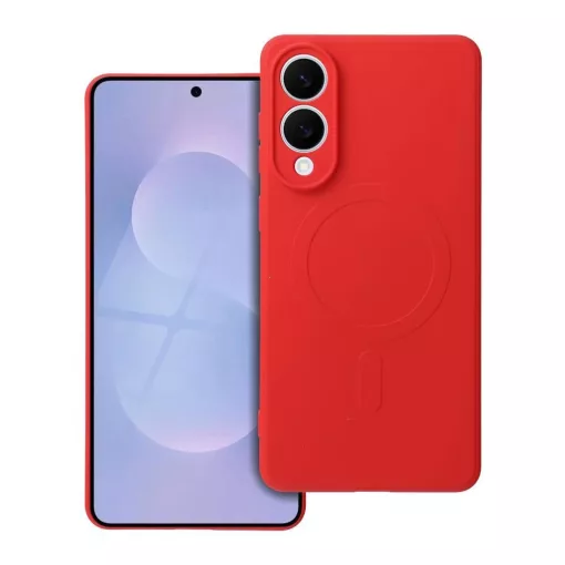 Silicone MAG COVER tok MagSafe-kompatibilis Samsung S25 Edge készülékhez piros