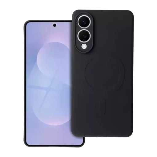 Silicone Mag Cover MagSafe-kompatibilis tok Samsung S25 Edge készülékhez fekete