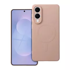   Silicone Mag Cover MagSafe-kompatibilis tok Samsung S25 Edge készülékhez, rózsaszín