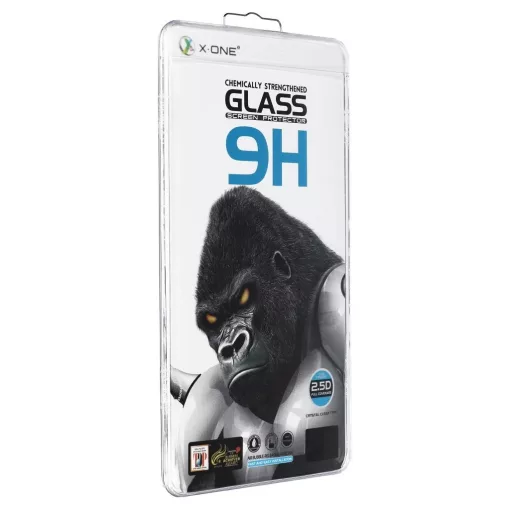 X-ONE Full Cover Extra Strong Crystal Clear edzett üveg kijelzővédő iPhone 14 Pro készülékhez 9H