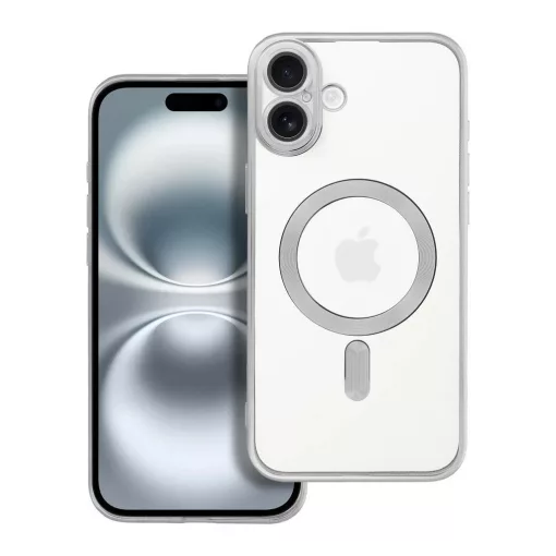 Electro Mag Cover tok iPhone 16 PLUS készülékhez MagSafe-kompatibilis ezüst