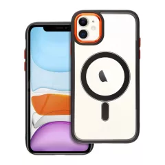   iPhone 11 készülékhez Color Edge Mag Cover tok, MagSafe-kompatibilis, fekete-arany