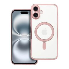   Electro Mag Cover tok iPhone 16 Plus készülékhez, MagSafe-kompatibilis, arany-rózsaszín