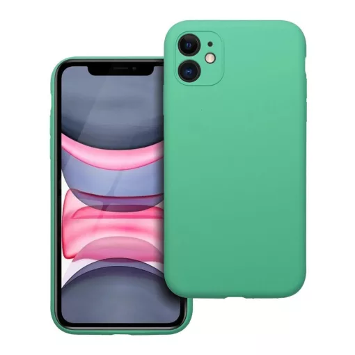 iPhone 11 készülékhez szilikon tok 2mm menta