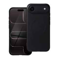   Szilikon Mag Cover tok iPhone 17 Air készülékhez, MagSafe-kompatibilis, fekete