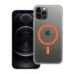   iPhone 12 Pro Max tok Drop Glue Colorful Ring Mag Cover, MagSafe-kompatibilis, narancssárga