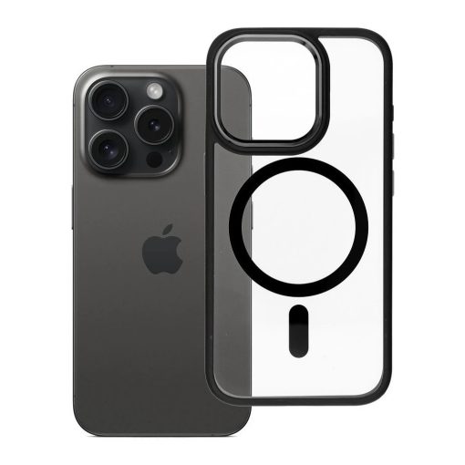 ROAR case MAG BUMPER MagSafe kompatibilis védőkeret iPhone 15 Pro készülékhez fekete