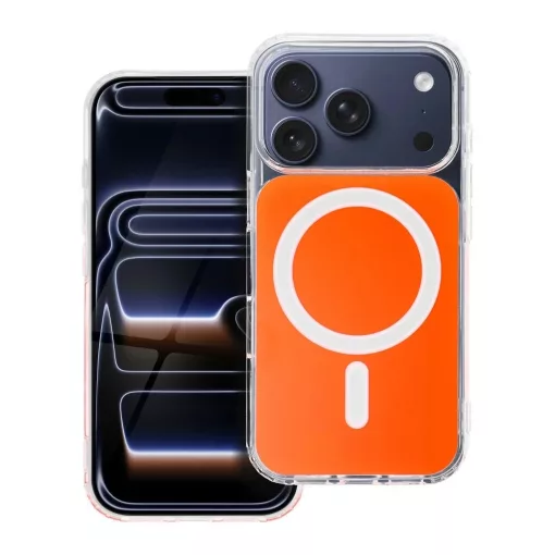 iPhone 17 AIR készülékhez tok Clear Fusion Mag Cover MagSafe-kompatibilis hermes orange