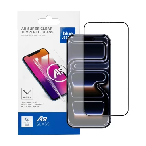Blue Star 5D AR edzett üveg iPhone 14 PRO készülékhez, fekete