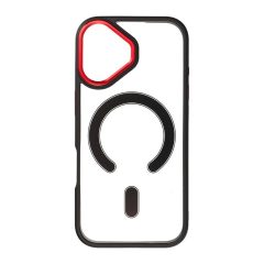   iPhone 17 készülékhez Color Edge MagSafe-kompatibilis tok fekete-piros