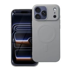   Silicone Mag Cover nagy kivágással MagSafe-kompatibilis tok iPhone 17 Pro Max készülékhez, titán