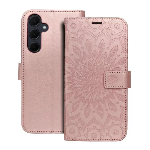 MEZZO füles tok Samsung Galaxy A35 5G készülékhez Mandala rózsaarany