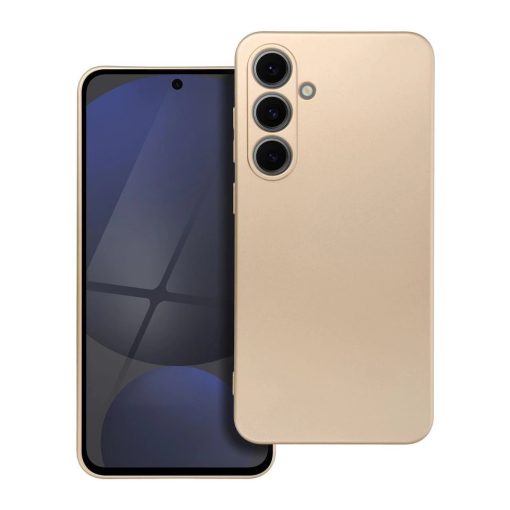 Samsung S24 FE készülékhez tok metál arany