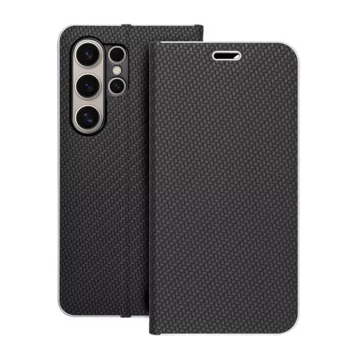 LUNA Book Carbon tok Samsung S24 Ultra készülékhez fekete