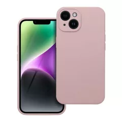   iPhone 14 készülékhez 2 mm-es szilikon tok pasztell rózsaszín