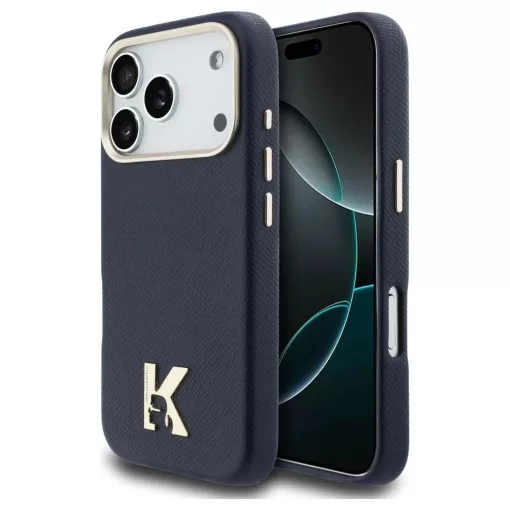 KARL LAGERFELD tok iPhone 17 Pro készülékhez MagSafe-kompatibilis KLHMP17L5PGFKHGB (PU FW W/ KHead Logo) kék