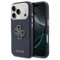   GUESS tok iPhone 17 Pro Max készülékhez GUHCP17X5PS4RGGB (PU FW Resin Logo) kék
