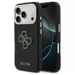   GUESS tok iPhone 17 Pro készülékhez GUHCP17L5PS4RGGK (PU FW Resin Logo) fekete