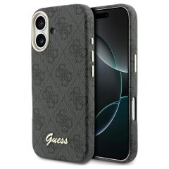   GUESS tok iPhone 17 készülékhez, MagSafe kompatibilis, GUHMP17S5P4FWMSK (PU FW 4G Script), fekete